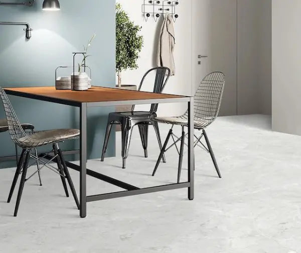 Palazzo white porcelain tiles 600mm by 600mm